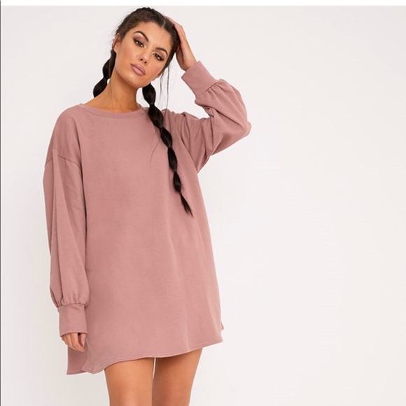 pretty little thing oversized sweater dress